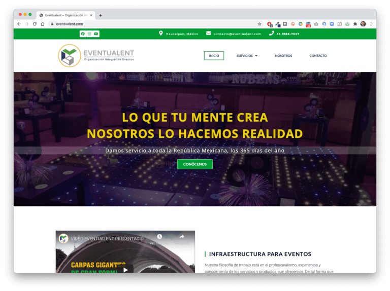 Proyecto sitio web eventualent.com
