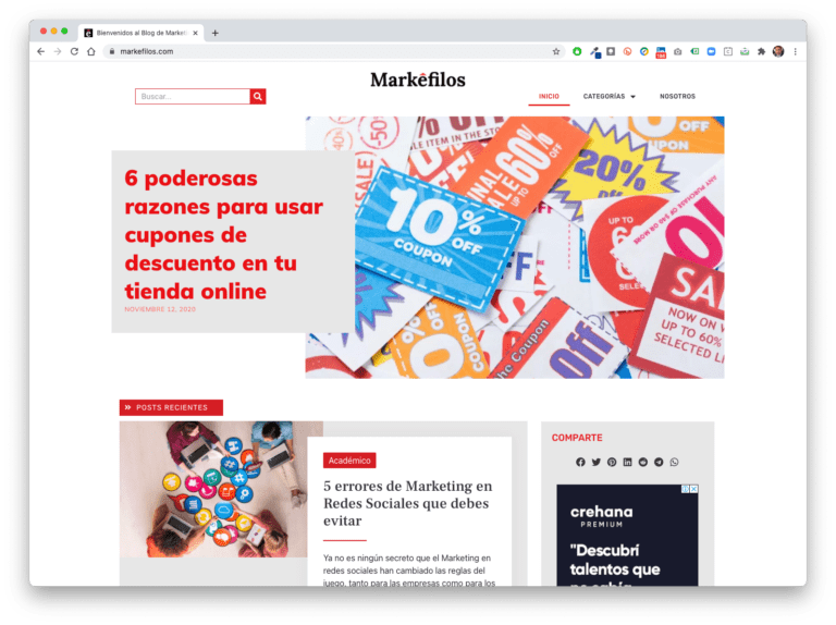Proyecto sitio web markefilos.com