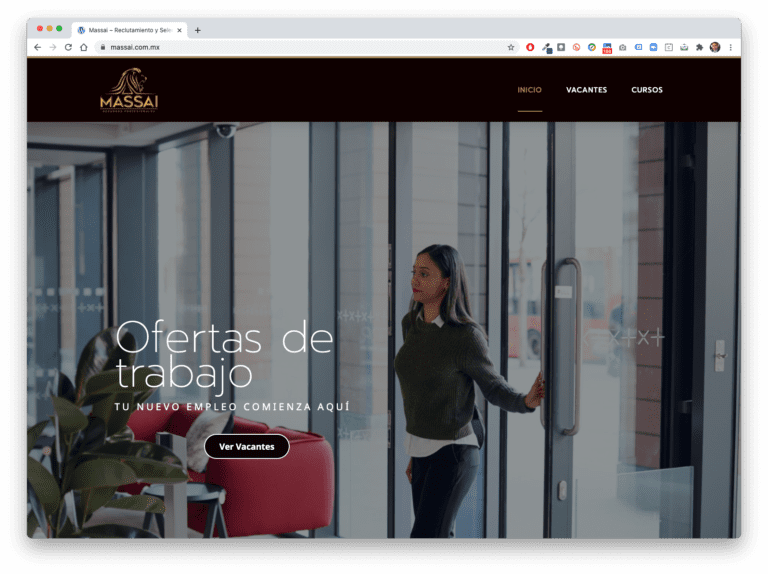 Proyecto sitio web massai.com.mx