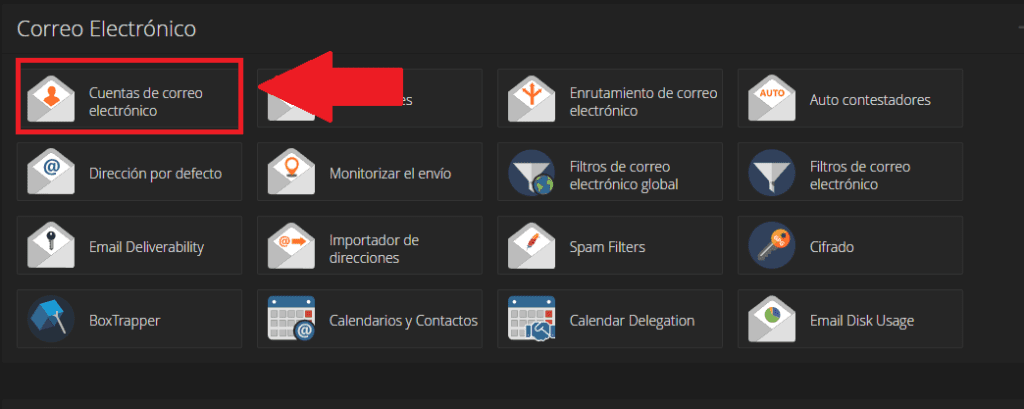 Crea tu correo electrónico en cPanel en 3 pasos 2 Correo electrónico cPanel