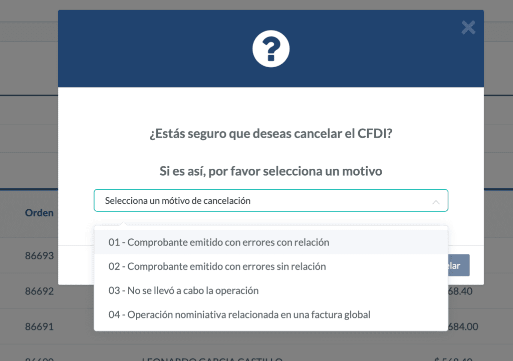 Ajustar tu Servicio de Factura Lidergia a CFDI 4.0 6 Cancelación de CFDI en la plataforma Facturación Lidergia